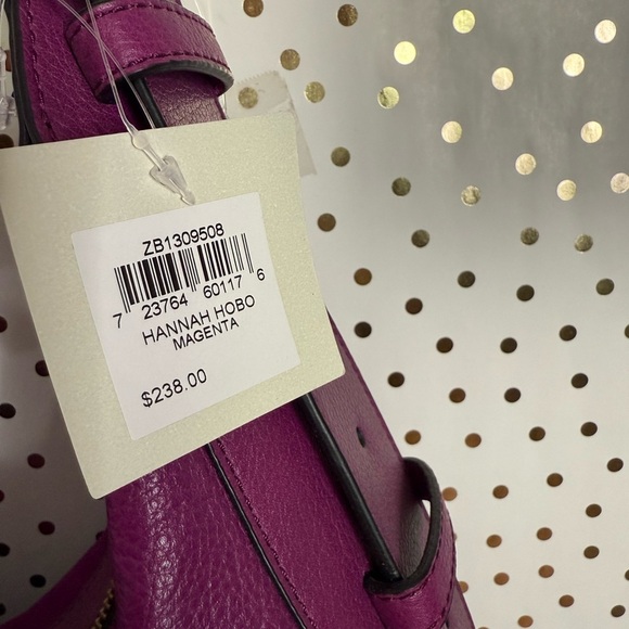 Fossil Hannah Hobo Magenta NWT - Picture 3 of 9